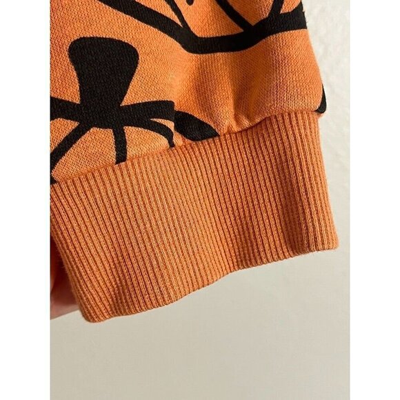 H&M Sweatshirt Kid 6 Orange Crew Halloween Pumpkin Parade School Preppy 80s - Picture 5 of 7